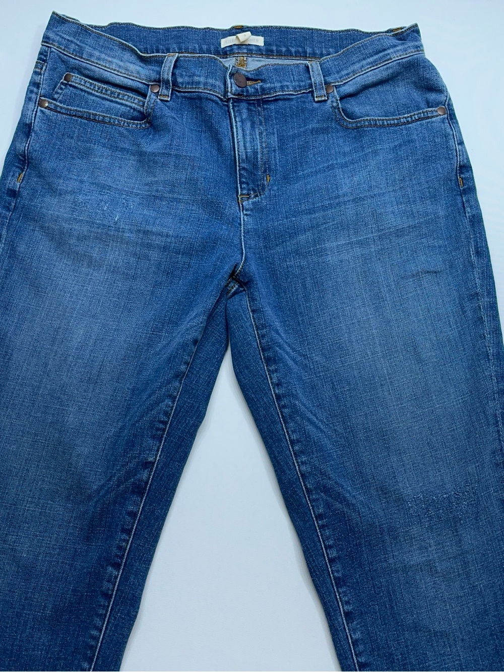 Eileen Fisher Organic Cotton Blue Jeans Womens Size 8 Stretch Denim 32x29 USA